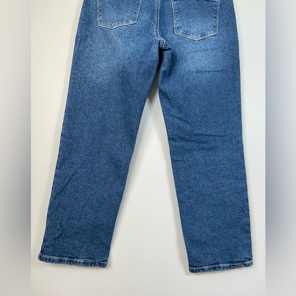 Heart-Embellished Blue Jeans Embroidery Love Cotton Mid-Rise Denim Size 9/28 NWT - Picture 9 of 13